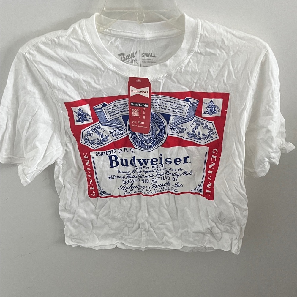 Budweiser Kids Tee in White and Red